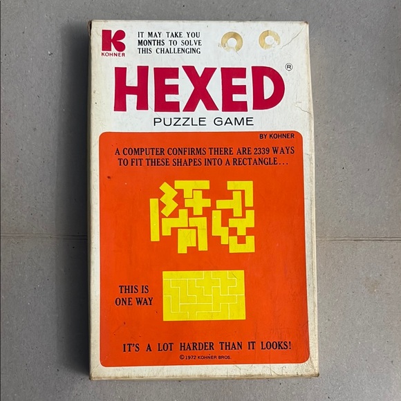 1972 Hexed Puzzle Game Kohner Bros Brain Teaser Builder - Picture 2 of 4